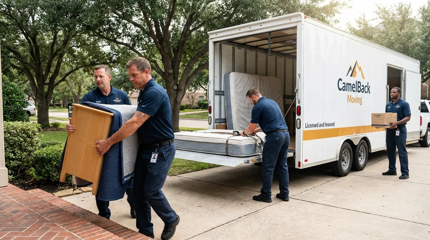 Crew loading residential truck for cross-state move from Paulsboro, NJ