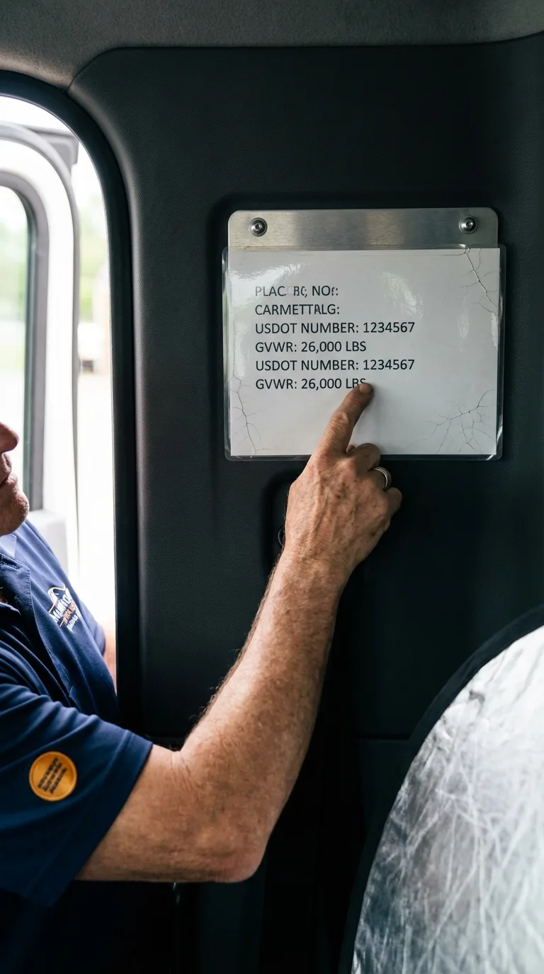 USDOT licensing placard verification in Paulsboro
